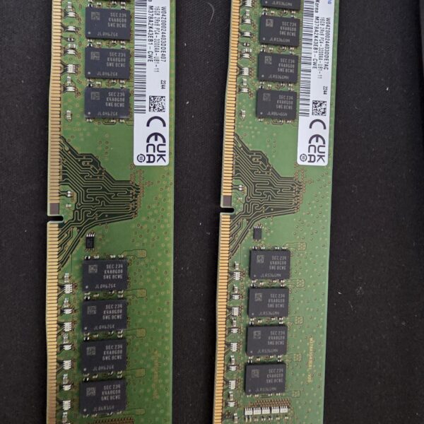 DDR4 16GB 3200AA 미사용 메모리 2개 / 한국생산 분