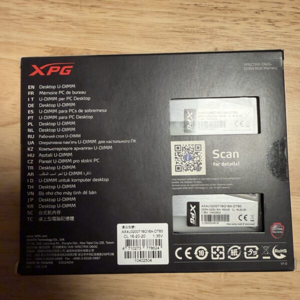 XPG SPECTRIX D60G DDR4 16GBx2 3200MHz 미개봉